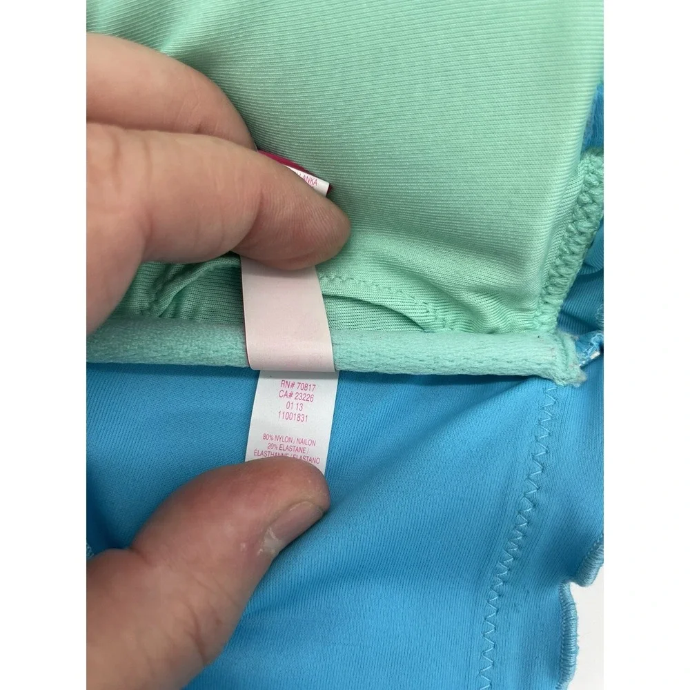 VICTORIAS‎ SECRET Womens Turquoise Blue Bikini Top Medium Swimsuit Summer Halter